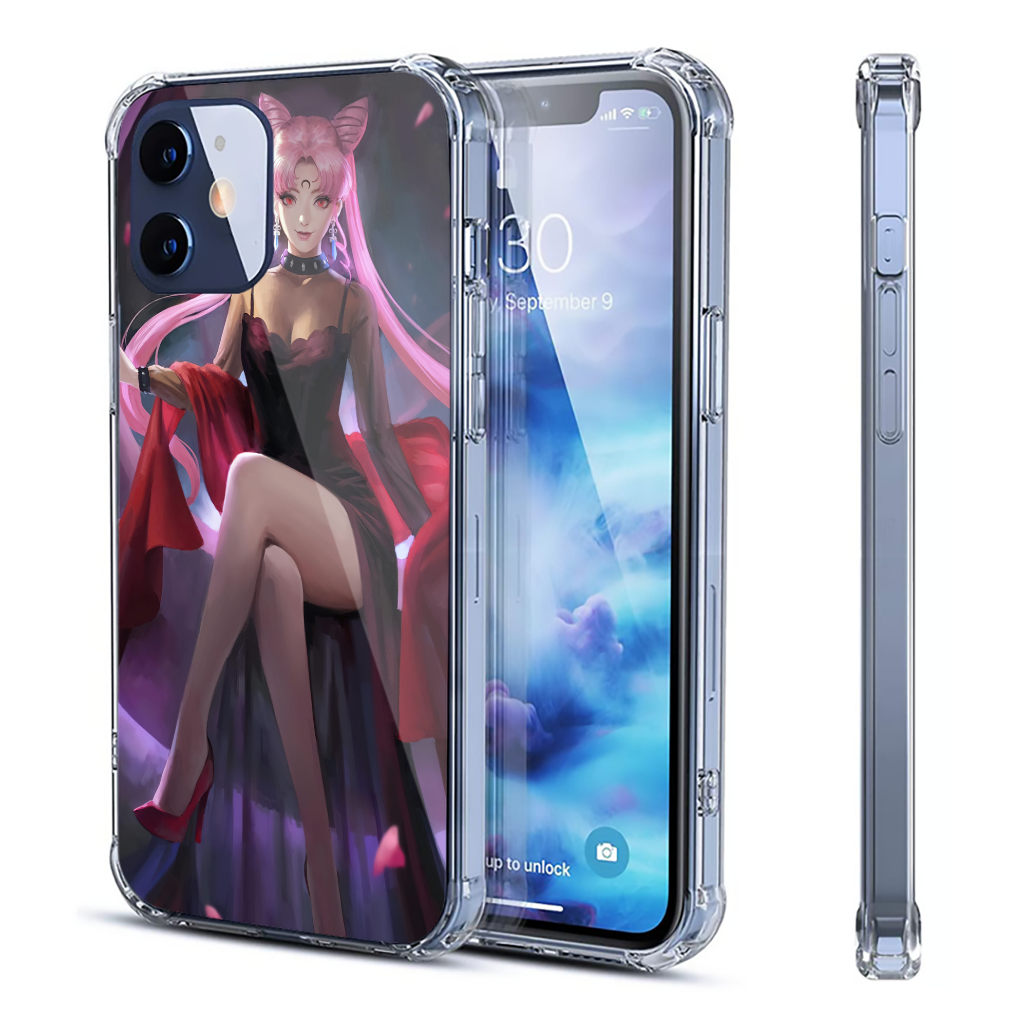 （画像用） 美少女戦士セーラームーン Sailor Moon 【iPhone 12シリーズ対応】透明スマホケース（クリアソフトケース）